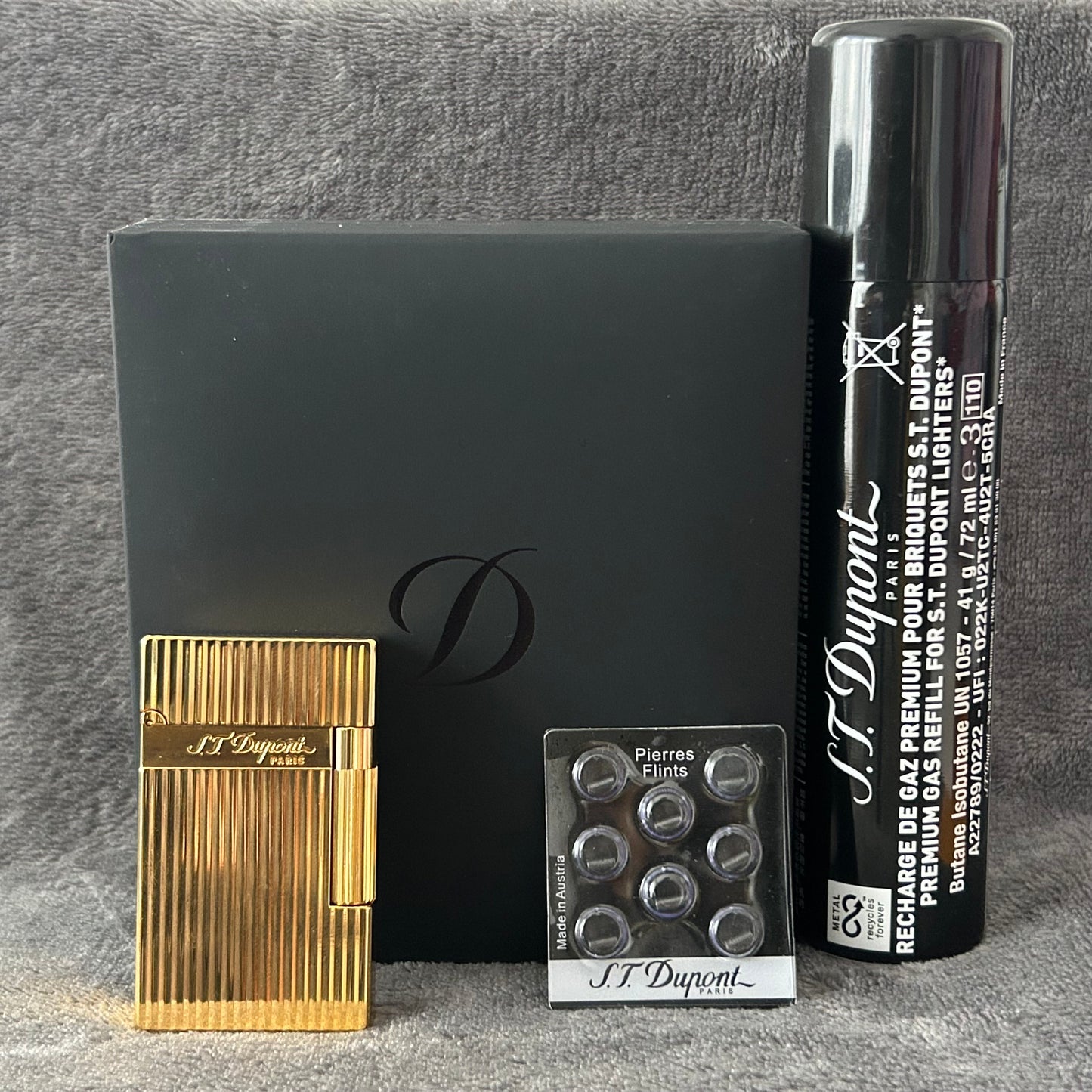 Luxury ST Dupont Dual Flame Lighter - Gold2-Dupe