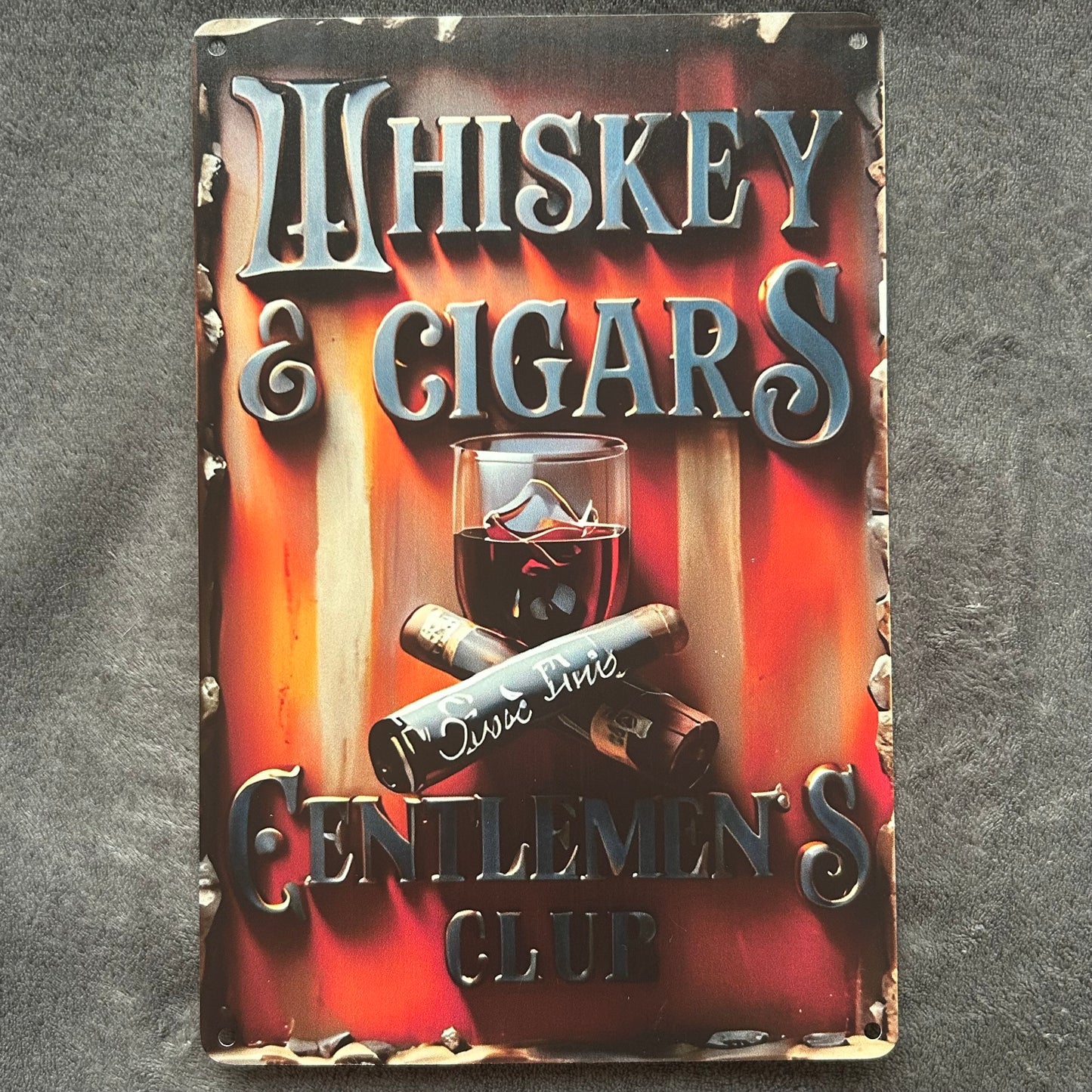 Whiskey & Cigars Bar Sign