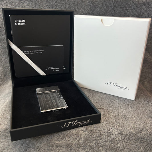 Luxury ST Dupont Dual Flame Lighter - Silver-Dupe