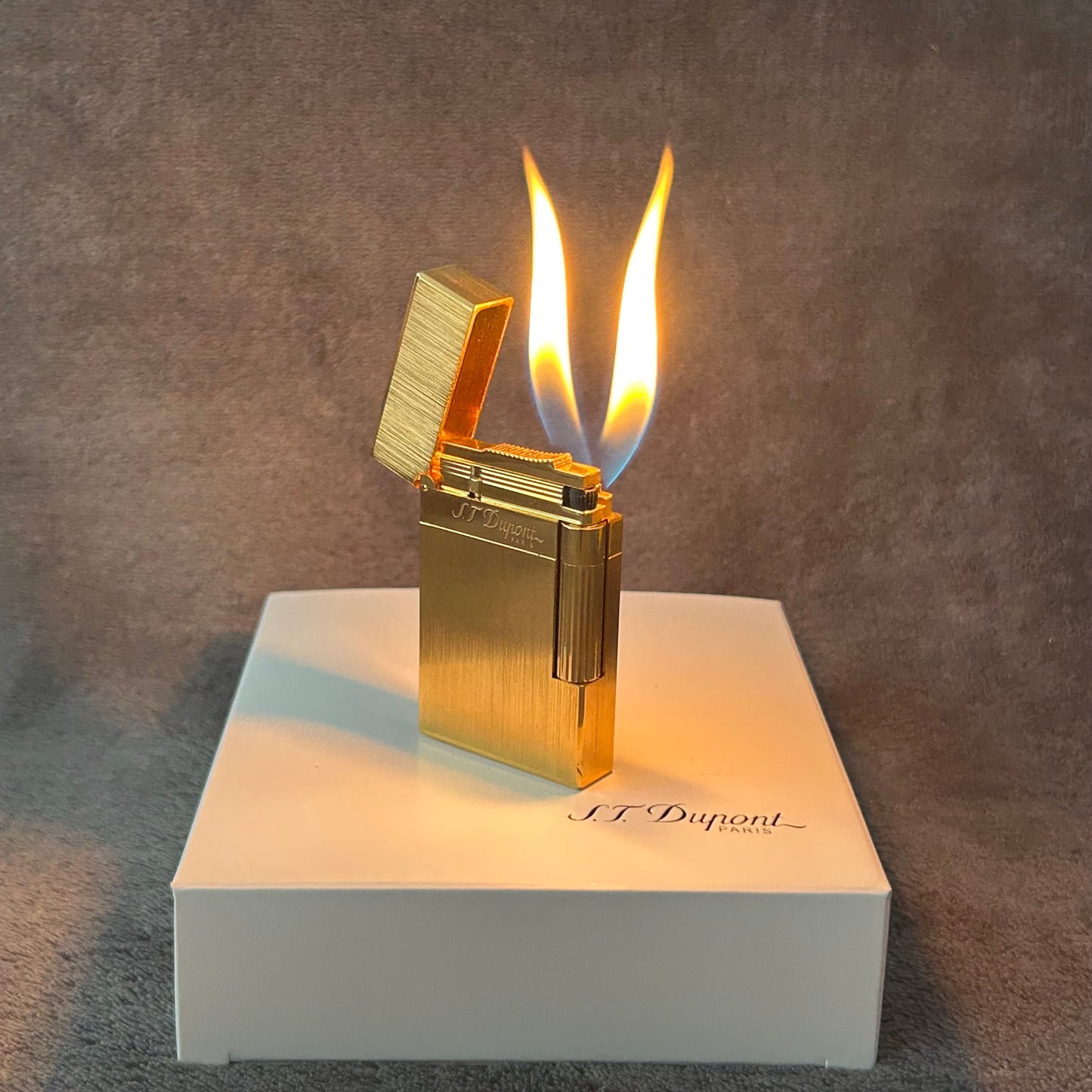 Luxury ST Dupont Dual Flame Lighter - GOLD-Dupe