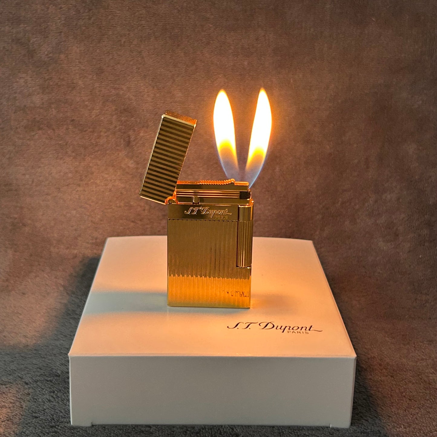 Luxury ST Dupont Dual Flame Lighter - Gold2-Dupe
