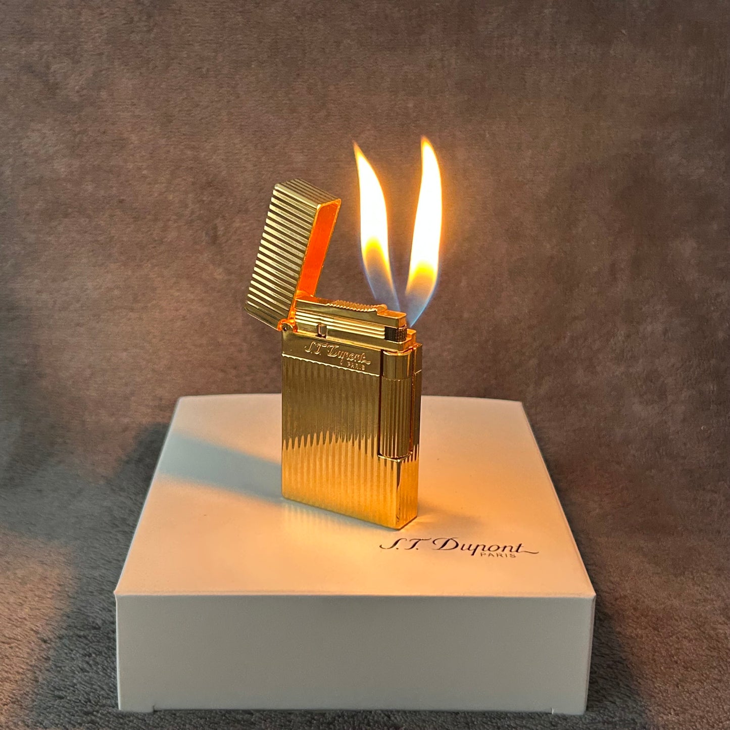 Luxury ST Dupont Dual Flame Lighter - Gold2-Dupe