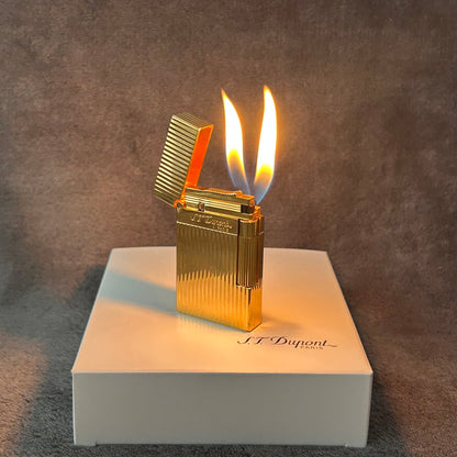 Luxury ST Dupont Dual Flame Lighter - Gold2-Dupe