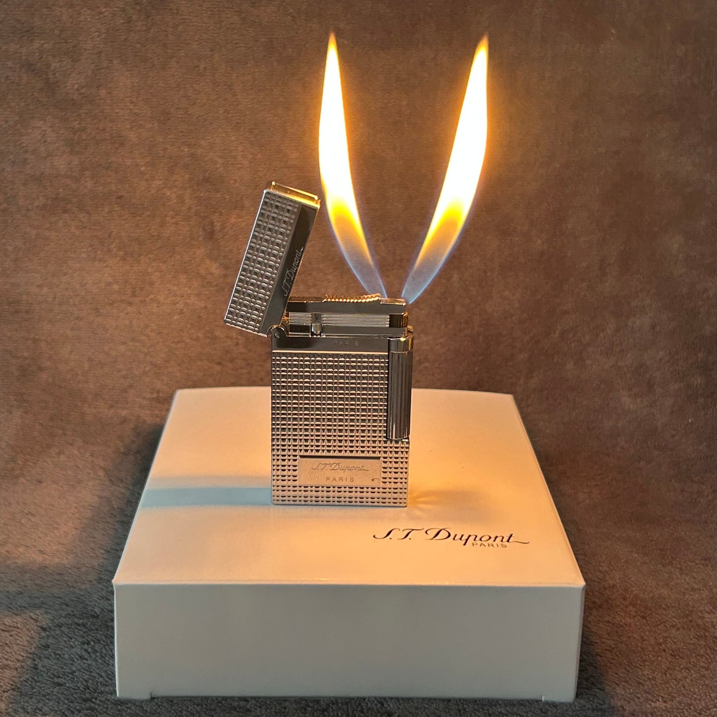 Luxury ST Dupont Dual Lighter - Silver2-Dupe