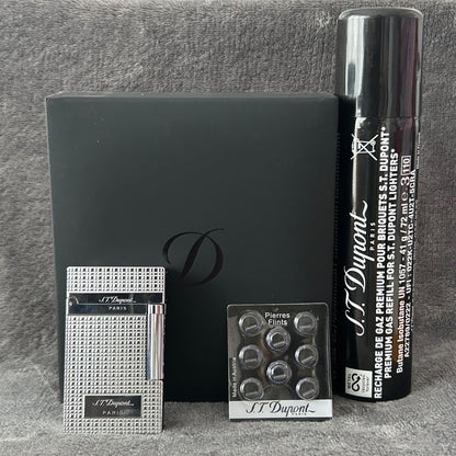 Luxury ST Dupont Dual Lighter - Silver2-Dupe